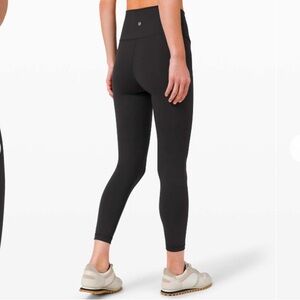 lululemon Wunder Train size 6 high rise Tight Everlux 25” black